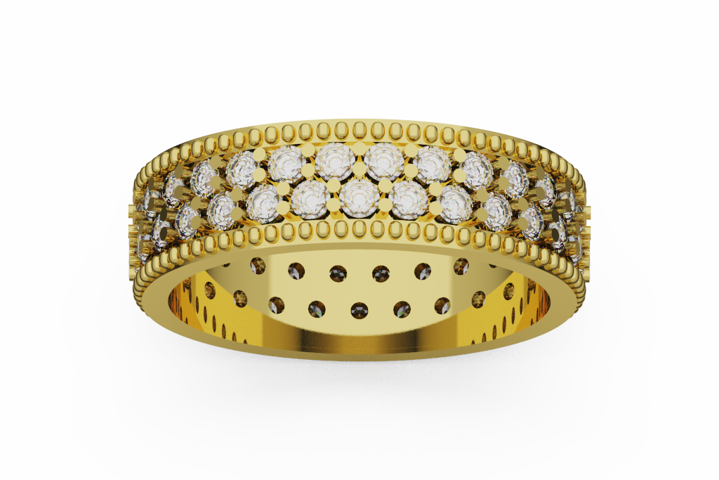 Men’s Multi Row Diamond Wedding Band