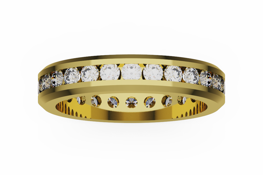 Round Diamond Engagement Ring With Channel Shoulders