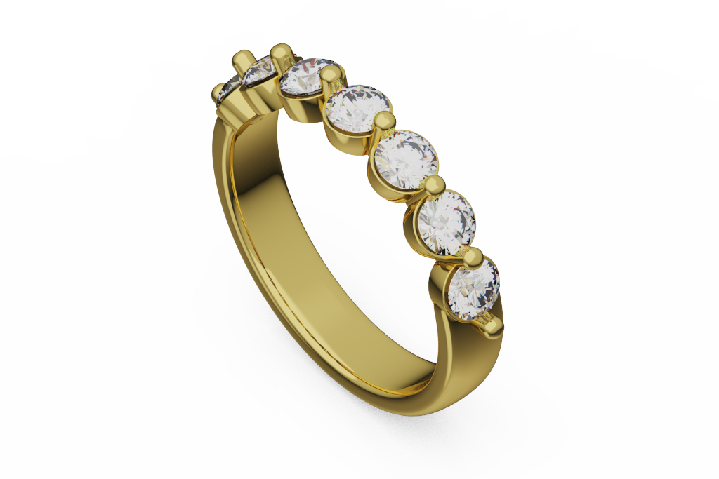 Round Diamond Scallop Band