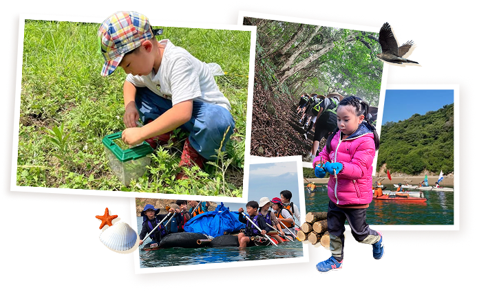 子供たちの体験コラージュ