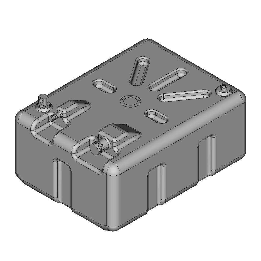 Serbatoio carburante per barca in polietilene Lt 120 - 52.036.13