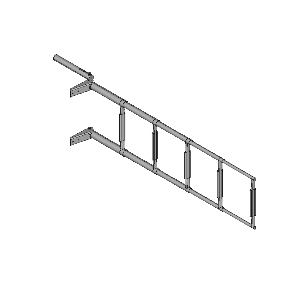 Scaletta 5 gradini con maniglia 430 mm