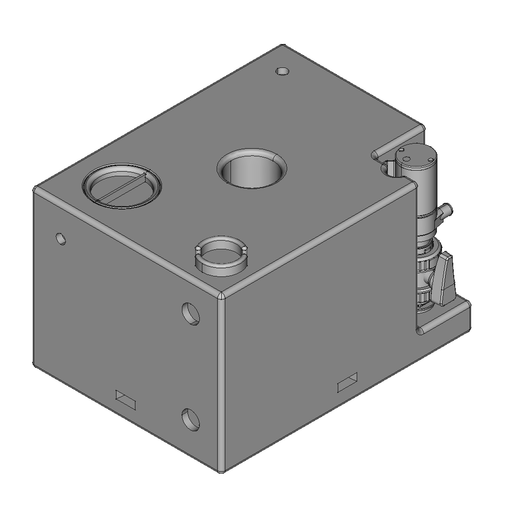 Waste water tank with in-built soaker