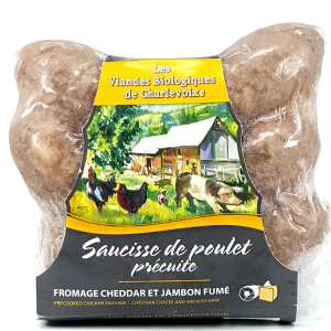 Saucisses Fromage & Jambon Fumé au Poulet bio