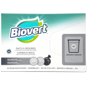 Sacs à Ordures 100% Oxo-Biodégradables 26po x 36po