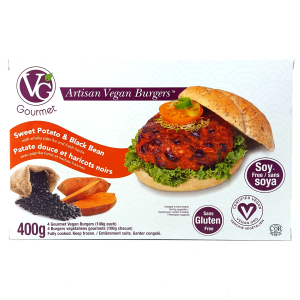 Burger Vegane Patate Douce & Haricots Noirs SANS GLUTEN