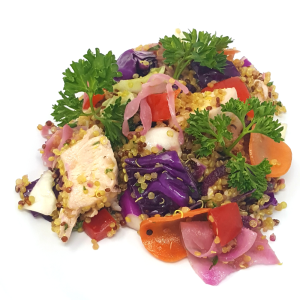 Chicken & Quinoa Salad w/ Miso & Orange Dressing