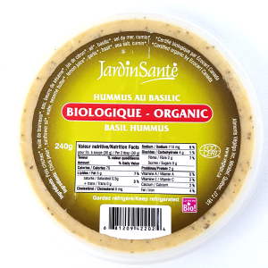 Hummus au Basilic bio