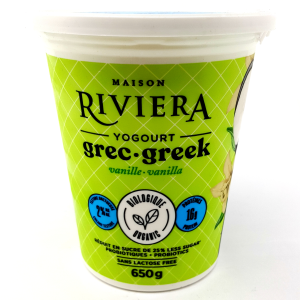 2% Greek Vanilla Yogourt - org.