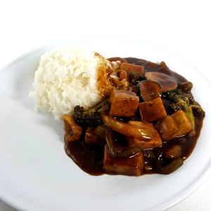 Tofu Général Tao avec Riz Jasmin