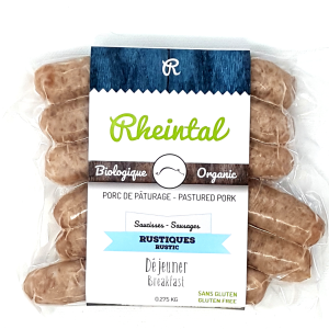 Saucisses à Déjeuner (Porc & Boeuf) bio