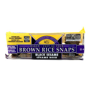 Black Sesame Brown Rice Snaps - GLUTEN FREE - org.