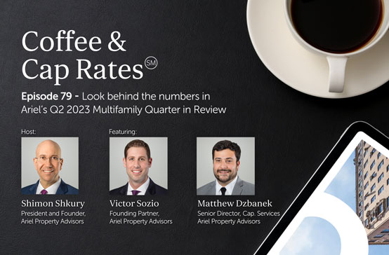 Episode 79 of Coffee and Cap Rates Podcast with host Shimon Shkury featuring Victor Sozio and Matthew Dzbanek.