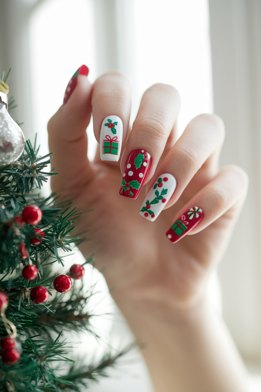 4. Fun Festive Nails