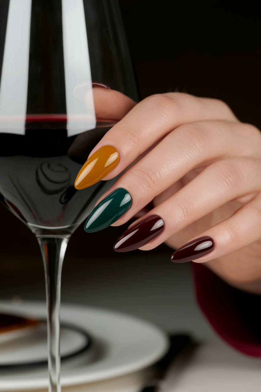14. Rich Autumnal Nails