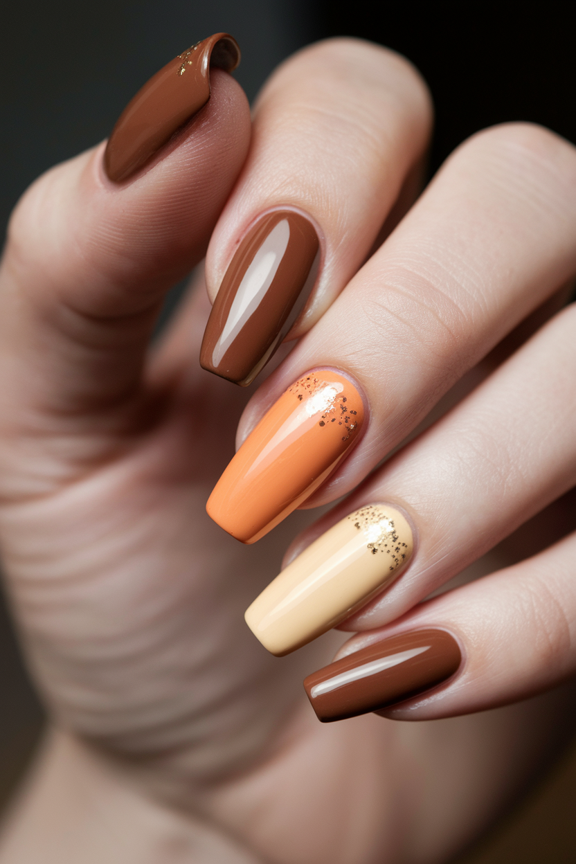 4. Delicious Pumpkin Spice Nails