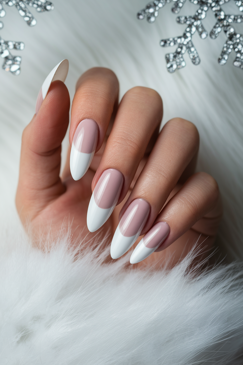 40 Stunning Christmas Nails to Rock This Holiday Season 23. Sophisticated Milky White Nails