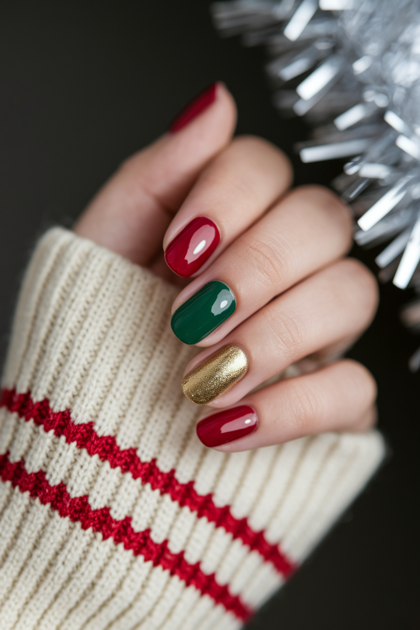 40 Stunning Christmas Nails to Rock This Holiday Season 1. Classic Christmas Nails