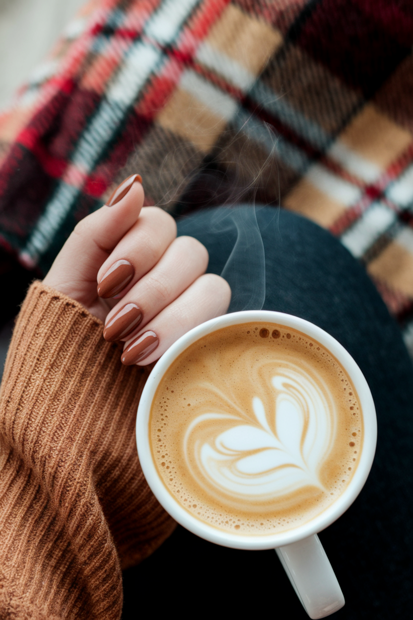 15 Trending November Nail Looks You Need to Try This Season 10. Spicy Pumpkin Spice Mani