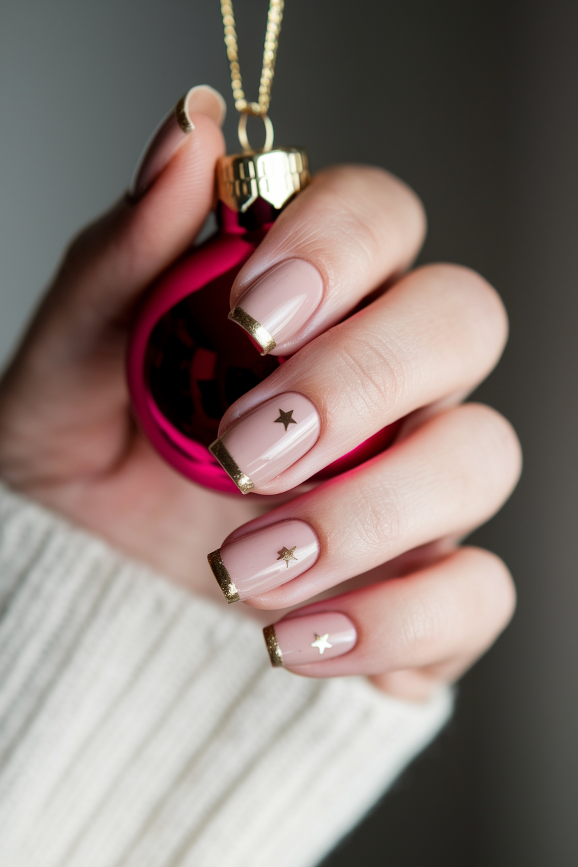 30 Gorgeous December and Winter Holiday Nails to Try This Season 28. Practical Short Festive Nails for December Parties