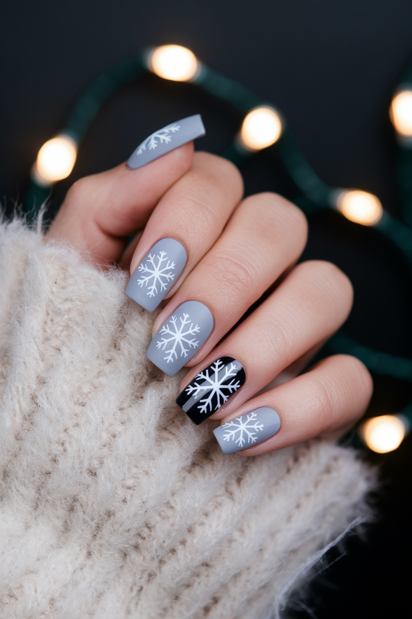 30 Gorgeous December and Winter Holiday Nails to Try This Season 2. Trendy Festive Winter Nails for 2025