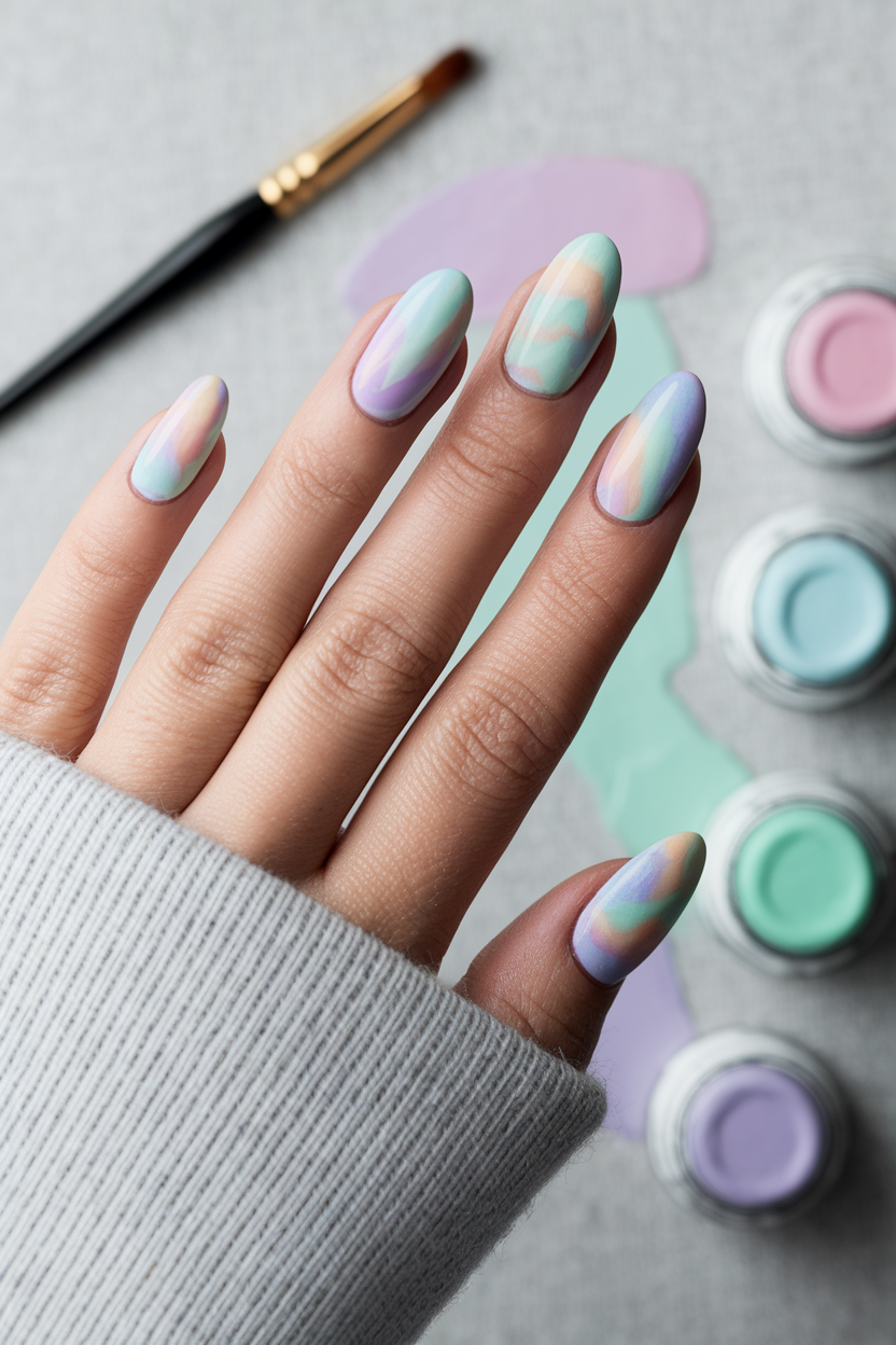 9. Artistic Pastel Nail Designs