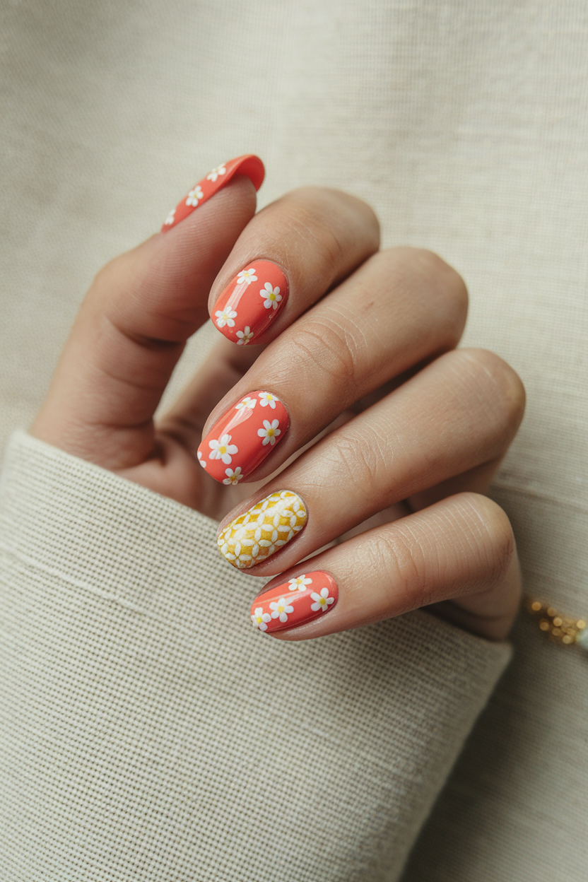 16. Practical Spring Nails for Short Nails