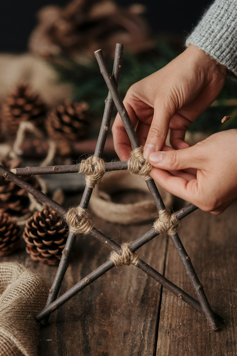 12. Warm Rustic DIY Holiday Decor