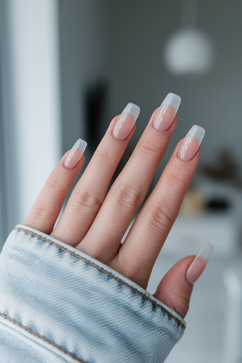 14. Chic Milky White Nails