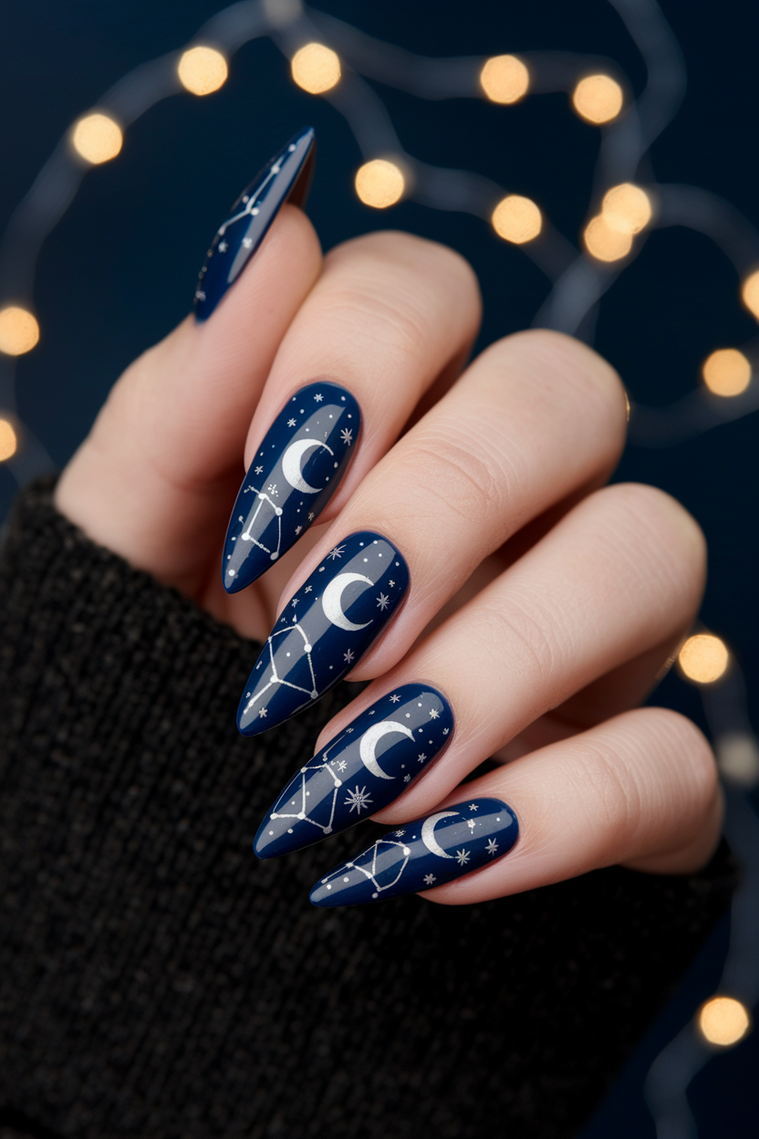 17. Mystical Celestial Nails