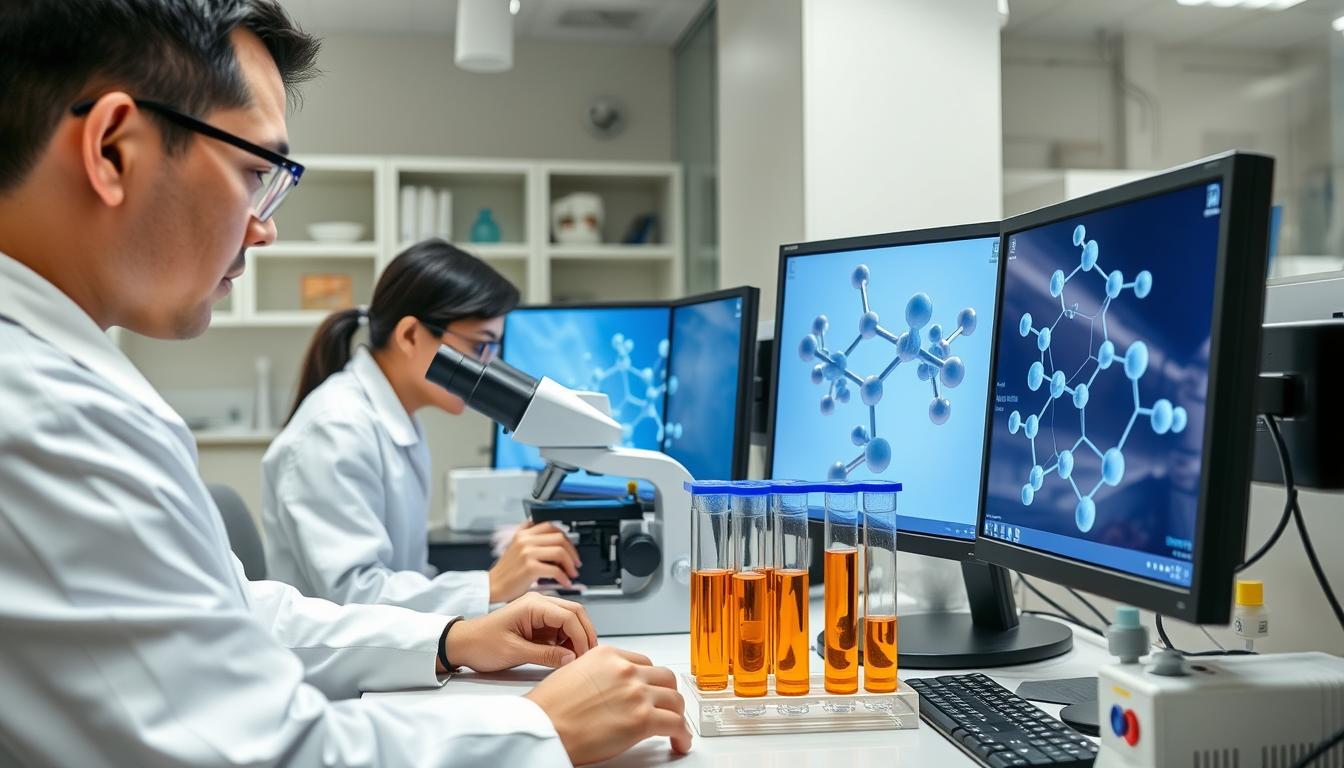 科學家在實驗室研究龜鹿二仙膠的藥理作用