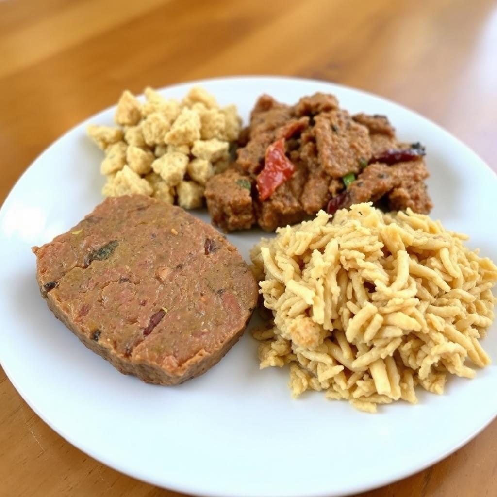 天貝、麵筋和素肉等素食蛋白質替代品