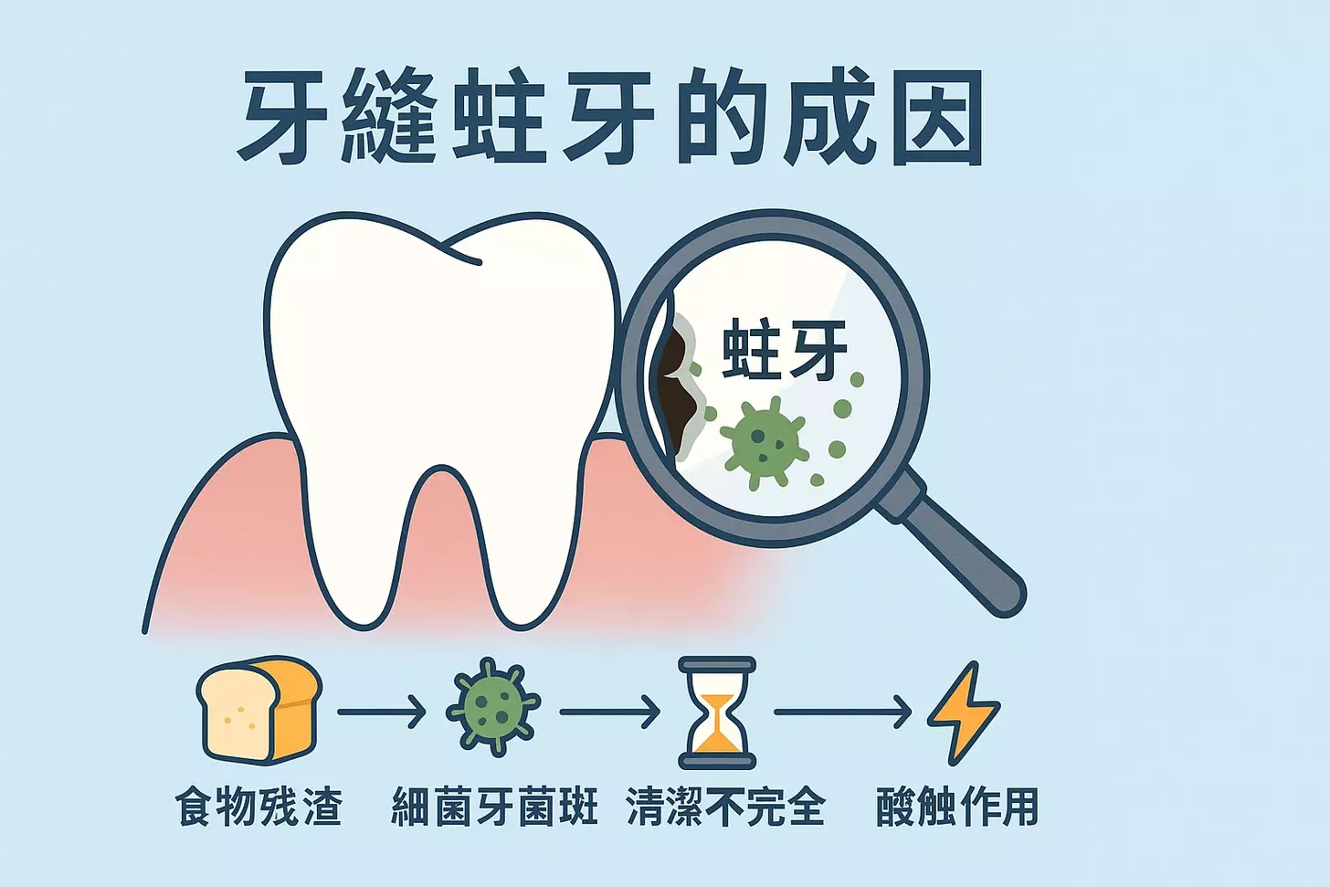  牙縫蛀牙不痛就不用理?小心蛀到牙神經才發現! 牙縫蛀牙成因