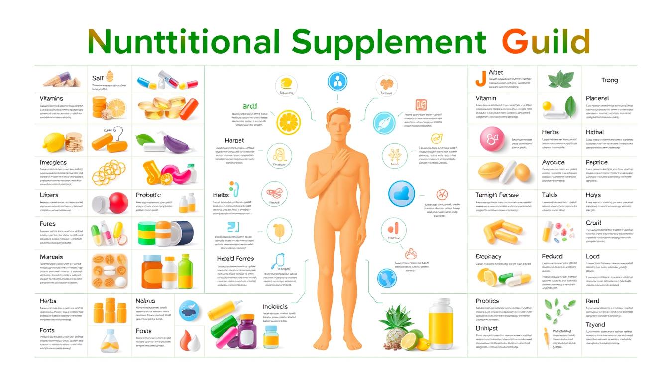 了解牙齦發炎喉嚨痛:成因、症狀、治療與日常護理 A detailed infographic showcasing a comprehensive "Nutritional Supplement Guide". The foreground depicts various nutritional supplements like vitamins, minerals, herbs, and probiotics, arranged in an organized grid layout. The middle ground features a human figure in a thoughtful pose, surrounded by informative icons and labels highlighting the key benefits of these supplements. The background has a clean, minimalist design with soft, natural lighting, evoking a sense of wellness and healthfulness. The overall composition conveys a practical, educational, and visually appealing guide to essential nutritional supplements for optimal health and wellbeing.