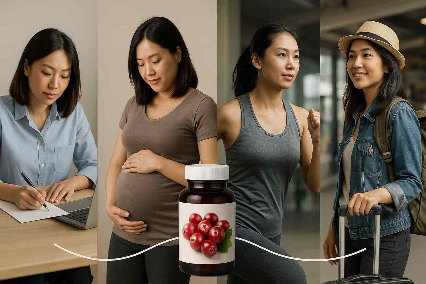 不同生活型態的女性與蔓越莓補充需求