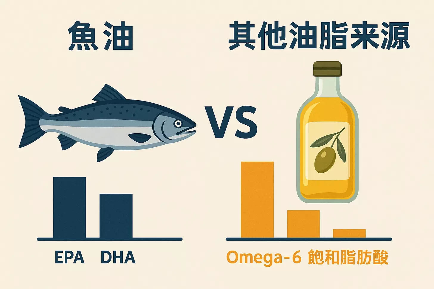 不同Omega-3來源的比較