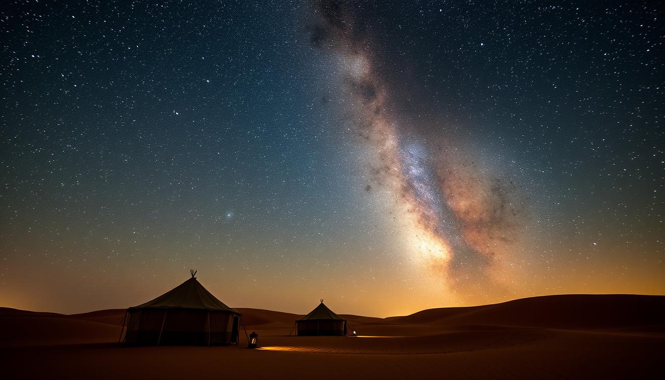 Milky Way and stars over Sahara Desert camp in Morocco - unforgettable experiences in Morocco