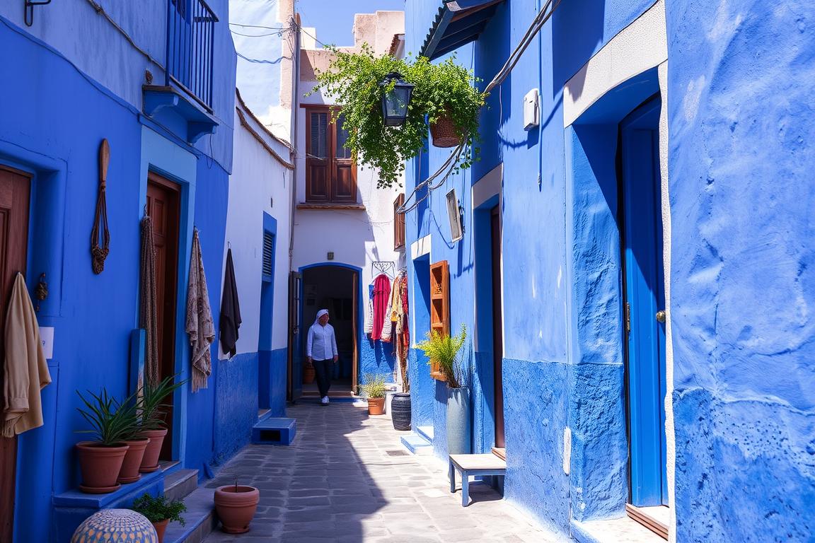The famous blue streets and buildings of Chefchaouen medina - unforgettable experiences in Morocco
