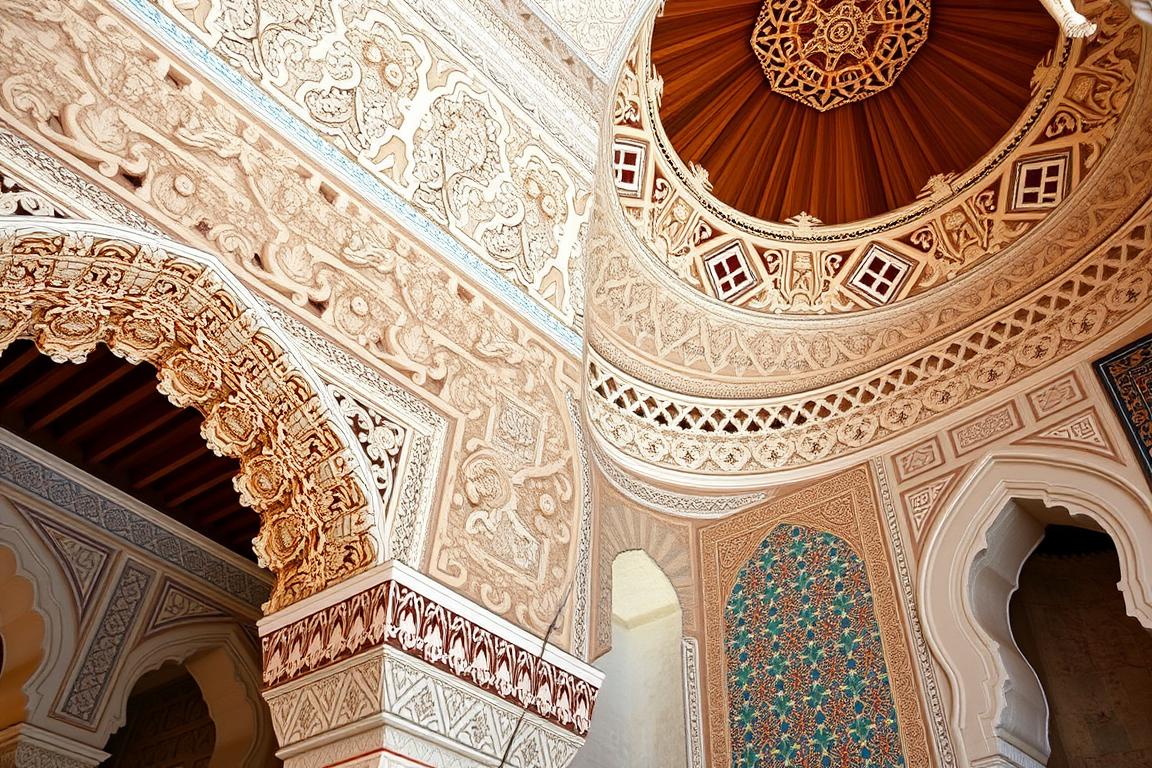 Intricate Moroccan architecture in a luxury riad in Romantic Morocco