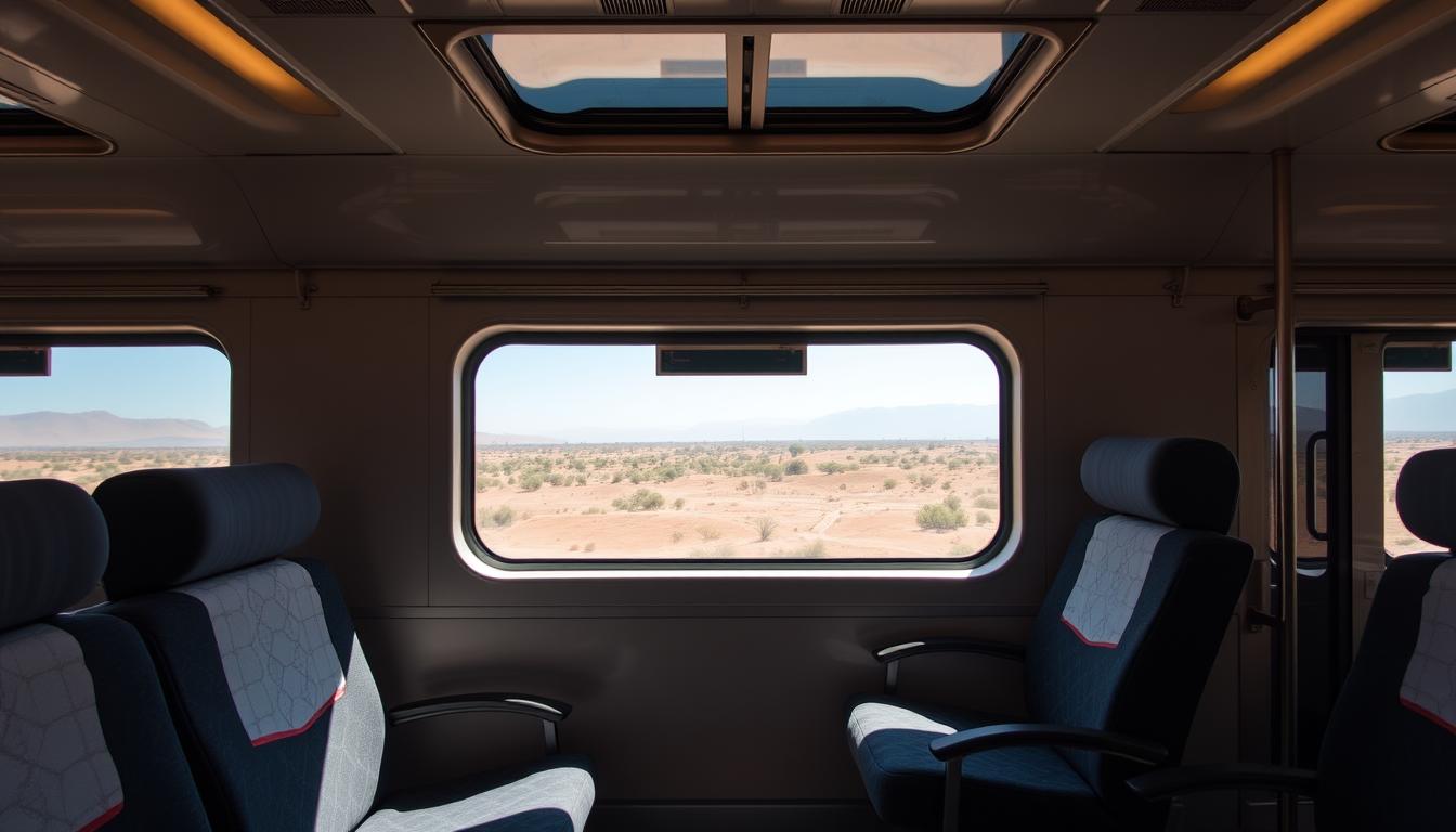 Modern train in Morocco connecting major cities