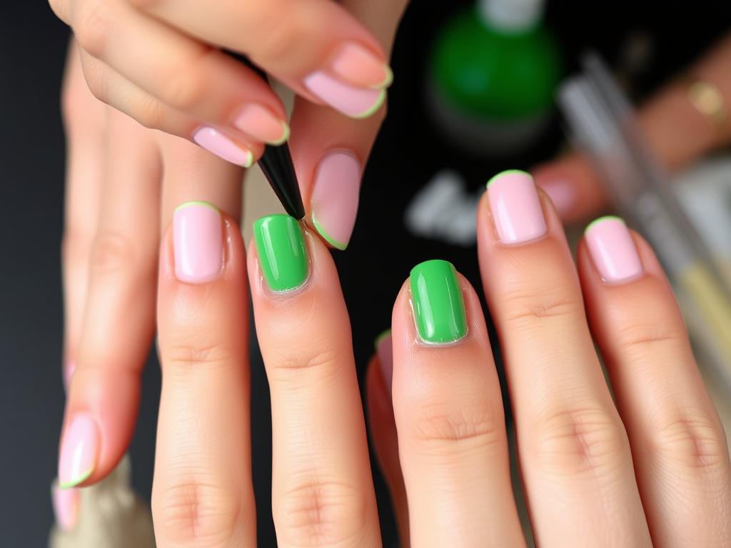 Processo de preparação das unhas para decoração