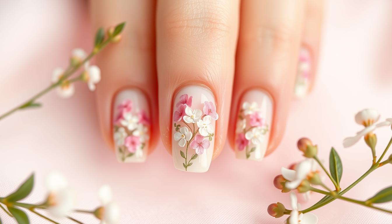 unhas decoradas delicadas