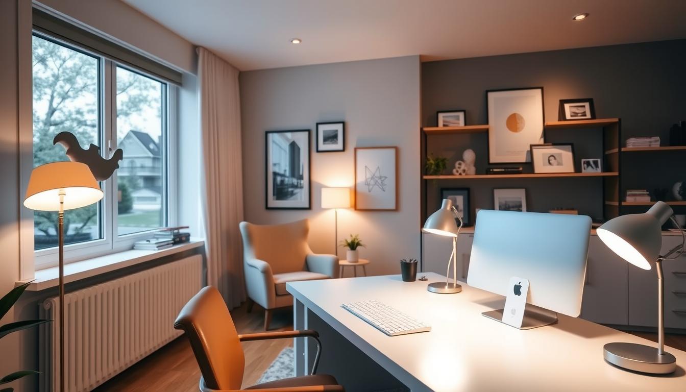 modern home office inspiring lighting ideas