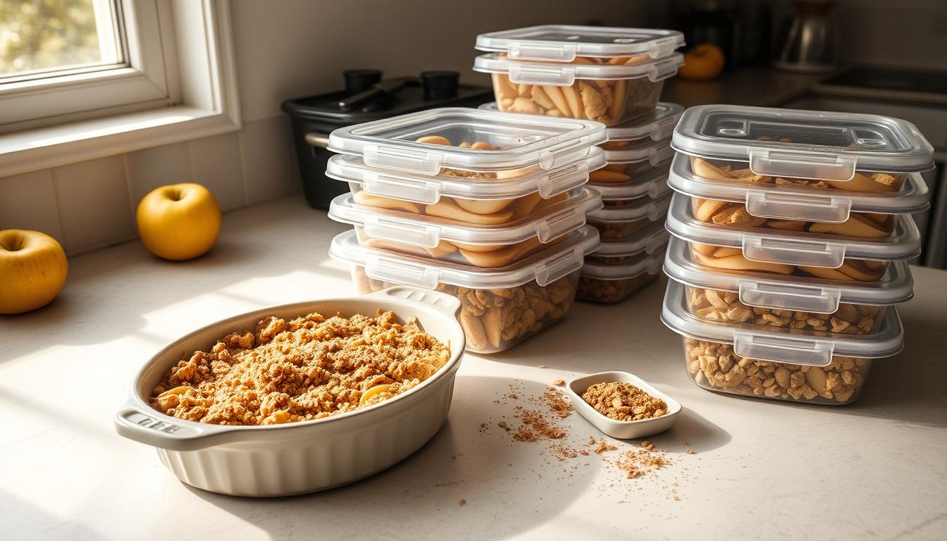 how to freeze apple crumble
