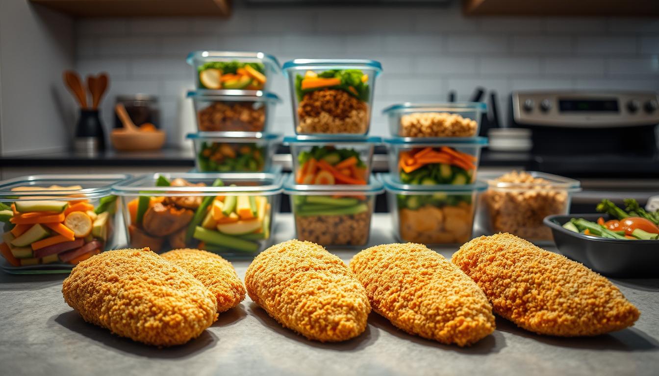 meal prep with frozen breaded chicken