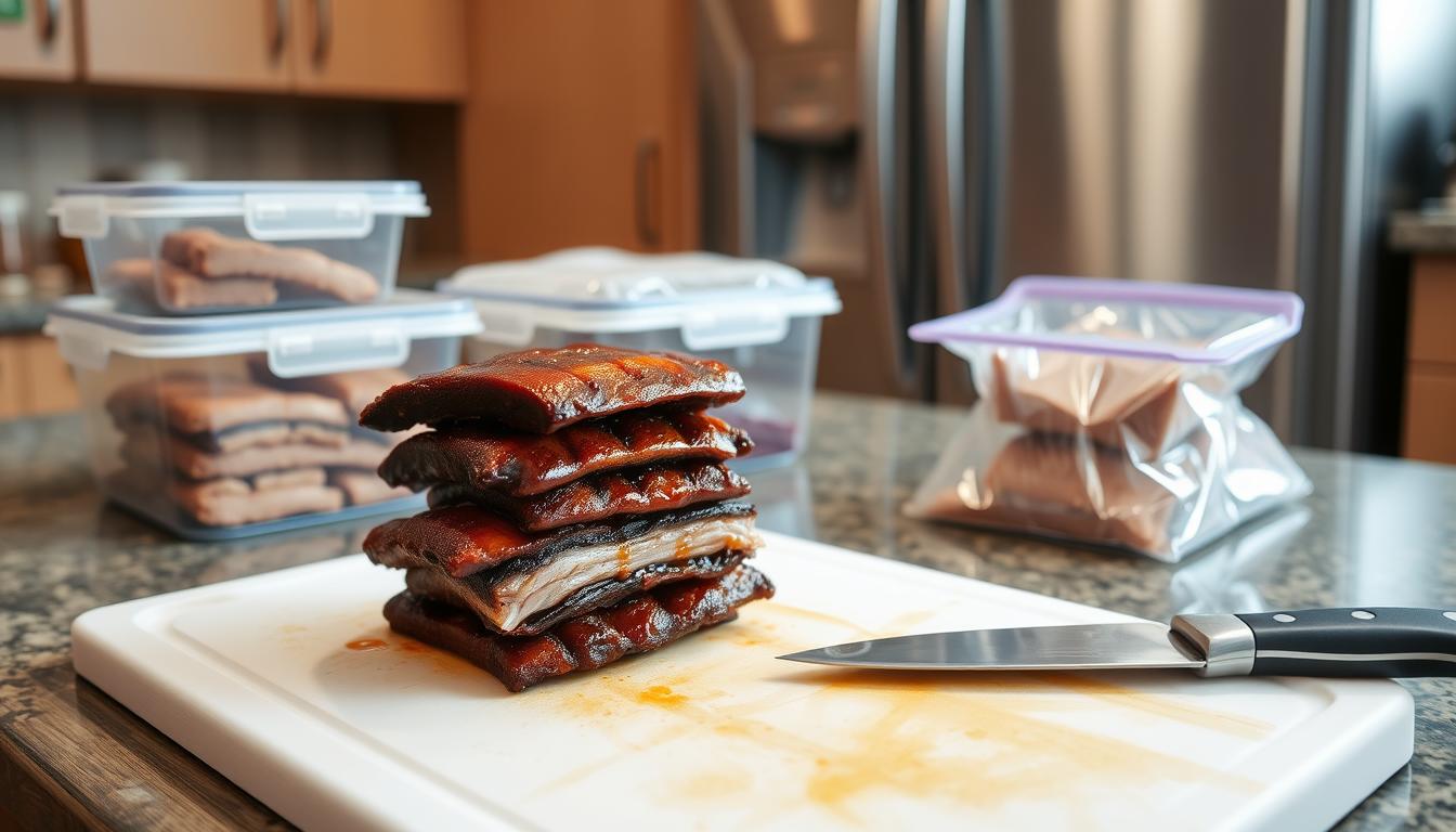 how to freeze leftover ribs