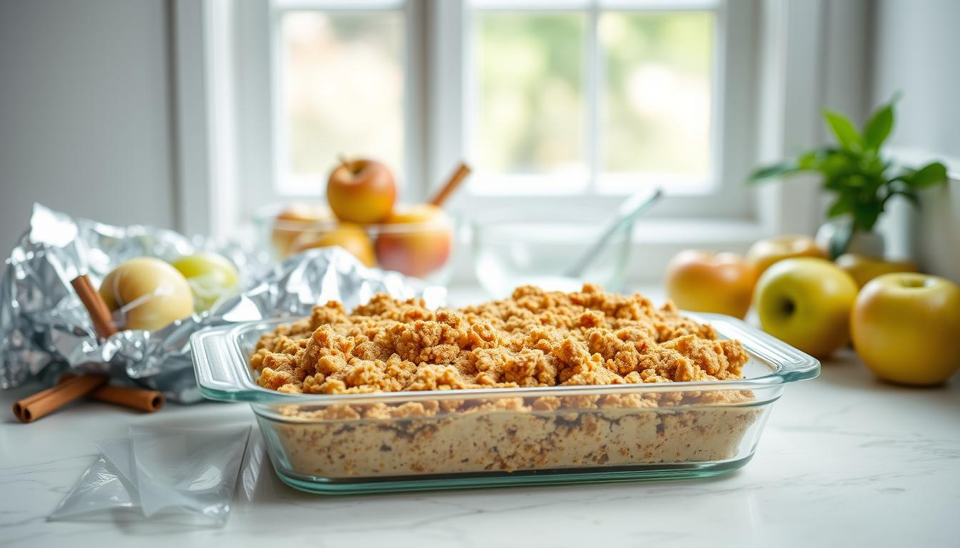 tips for freezing apple crumble