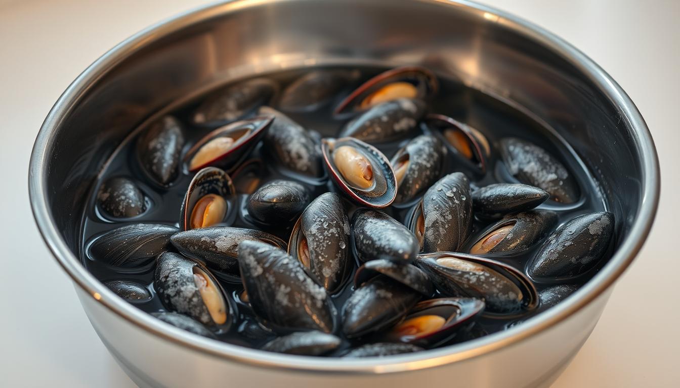 thawing frozen mussels