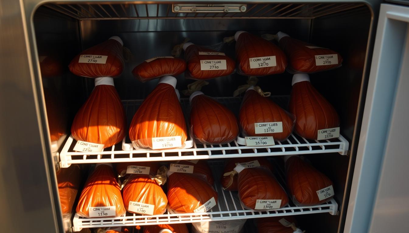preserving ham in freezer