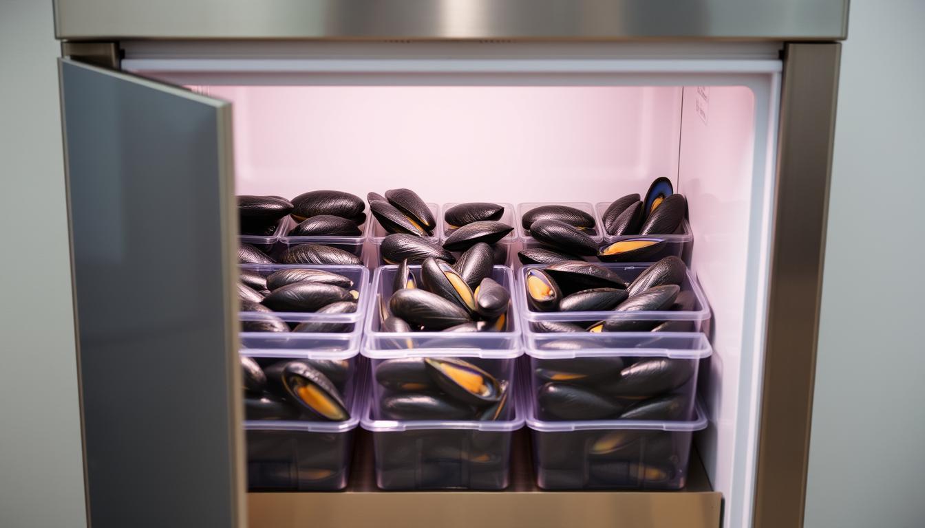 storing mussels in the freezer